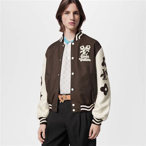 louis vuitton white varsity jacket|louis vuitton embroidered varsity jacket.